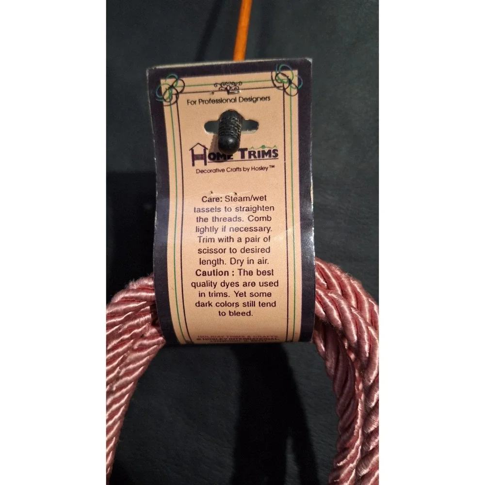 Home Trims Hosley Wired Rose Garland 6 Foot Vintage Pink Tassel Rope T10036